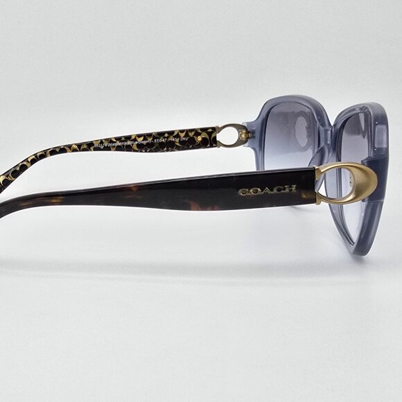 *SOLD* Coach HC 8241 L1031 Milky Blue Denim Frame Blue Gradient Lens Sunglasses - Picture 6 of 16